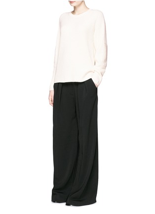 Figure View - Click To Enlarge - THE ROW - 'Tasia' cashmere-silk rib knit sweater
