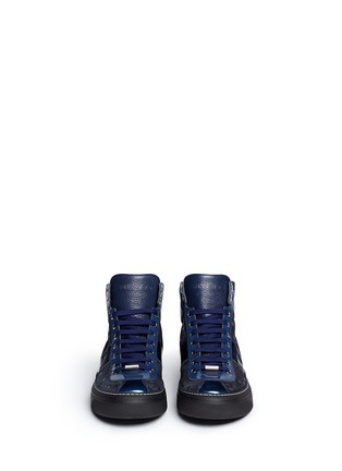 Figure View - Click To Enlarge - JIMMY CHOO - 'Belgravia' star stud suede leather sneakers