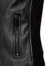 Detail View - Click To Enlarge - VINCE - Funnel neck leather moto jacket