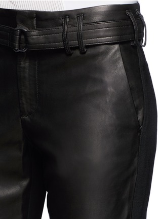 Detail View - Click To Enlarge - VINCE - Leather front jogging pants