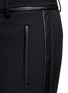 Detail View - Click To Enlarge - VINCE - Leather trim cropped wool pants