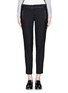 Main View - Click To Enlarge - VINCE - Leather trim cropped wool pants
