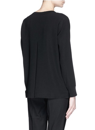 Back View - Click To Enlarge - VINCE - Inverted pleat crepe top