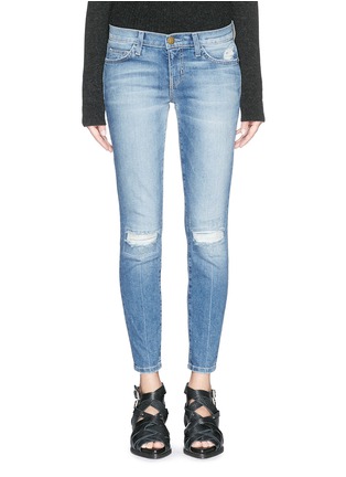Main View - Click To Enlarge - CURRENT/ELLIOTT - 'The stiletto' distressed ankle grazer jeans