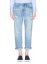 Main View - Click To Enlarge - CURRENT/ELLIOTT - 'The Boyfriend' distressed cropped jeans