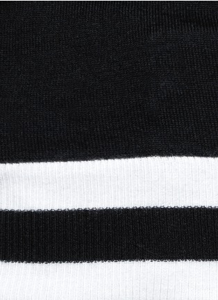Detail View - Click To Enlarge - EQUIPMENT - 'Kelsey' stripe V-neck cashmere sweater