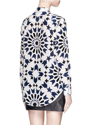 Back View - Click To Enlarge - EQUIPMENT - 'Reese' abstract mosaic print silk shirt