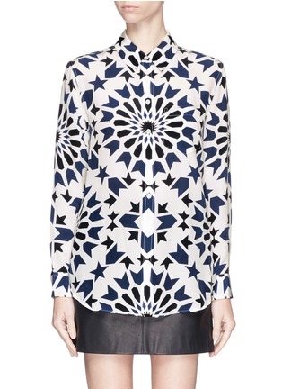 Main View - Click To Enlarge - EQUIPMENT - 'Reese' abstract mosaic print silk shirt