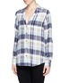 Front View - Click To Enlarge - EQUIPMENT - 'Kiera' plaid silk shirt