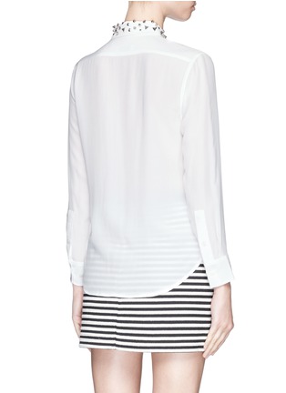 Back View - Click To Enlarge - EQUIPMENT - 'Leema' stud collar silk shirt
