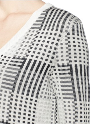 Detail View - Click To Enlarge - EQUIPMENT - 'Whitney' Trevor plaid V-neck sweater