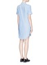 Back View - Click To Enlarge - EQUIPMENT - Short sleeve slim signature chambray dress