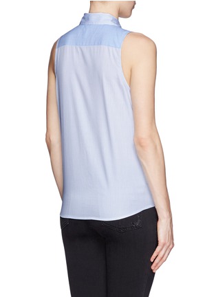 Back View - Click To Enlarge - EQUIPMENT - 'Mina Tie Front' stripe sleeveless shirt