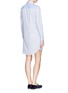 Back View - Click To Enlarge - EQUIPMENT - 'Brett' contrast pinstripe cotton poplin dress