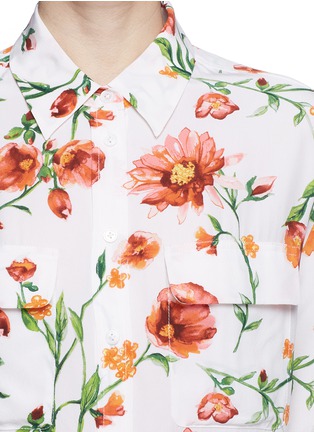 Detail View - Click To Enlarge - EQUIPMENT - 'Signature' floral print silk crepe shirt
