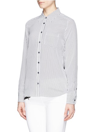 Front View - Click To Enlarge - EQUIPMENT - 'Brett' stripe silk shirt