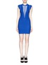 Main View - Click To Enlarge - ALEXANDER MCQUEEN - Arrow knit two-tone dress