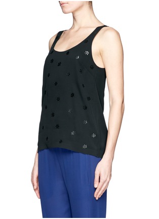 Front View - Click To Enlarge - RAG & BONE - Dixie floral appliqué sleeveless top