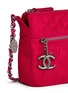Detail View - Click To Enlarge - VINTAGE CHANEL - Embossed quilted cotton zip bag