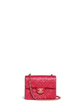 Main View - Click To Enlarge - VINTAGE CHANEL - Mini quilted lambskin leather flap bag