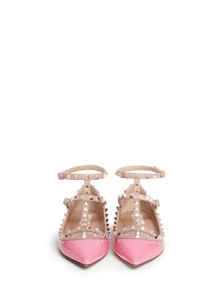 Figure View - Click To Enlarge - VALENTINO GARAVANI - 'Rockstud' patent leather caged flats
