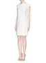 Figure View - Click To Enlarge - ST. JOHN - Frayed textured dress 