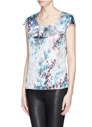 Front View - Click To Enlarge - ST. JOHN - Venetian glass print charmeuse top