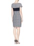 Back View - Click To Enlarge - ST. JOHN - Mix tweed panel knit shift dress