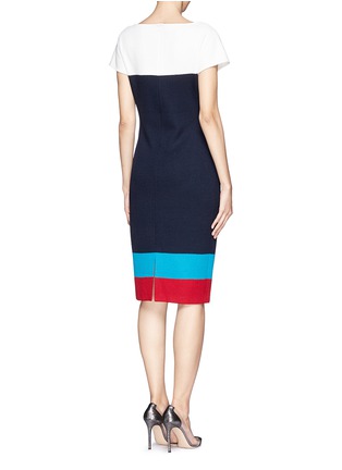 Back View - Click To Enlarge - ST. JOHN - Stripe piqué knit dress