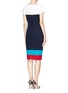 Back View - Click To Enlarge - ST. JOHN - Stripe piqué knit dress