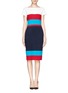 Main View - Click To Enlarge - ST. JOHN - Stripe piqué knit dress