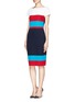 Figure View - Click To Enlarge - ST. JOHN - Stripe piqué knit dress