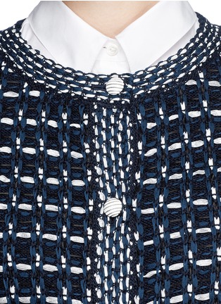 Detail View - Click To Enlarge - ST. JOHN - Ribbon plaid knit jacket
