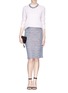 Figure View - Click To Enlarge - ST. JOHN - Tweed knit pencil skirt