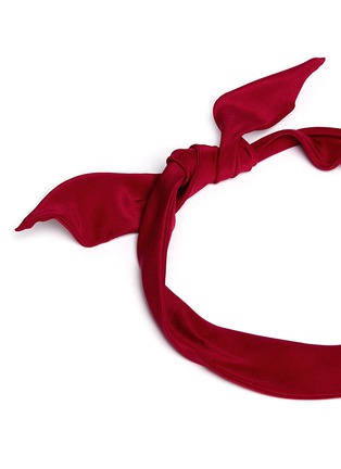 Detail View - Click To Enlarge - YUNOTME - 'Fork' silk working girl knot headband