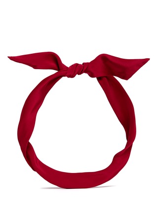 Main View - Click To Enlarge - YUNOTME - 'Fork' silk working girl knot headband