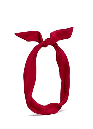 Figure View - Click To Enlarge - YUNOTME - 'Fork' silk working girl knot headband
