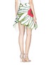 Back View - Click To Enlarge - CHICTOPIA - Illustrated flower patchwork skirt