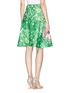 Back View - Click To Enlarge - CHICTOPIA - Painted bunny appliqué flare skirt
