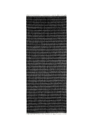 Main View - Click To Enlarge - ARMANI COLLEZIONI - Sequin stripe linen blend scarf
