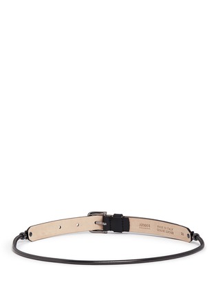 Back View - Click To Enlarge - ARMANI COLLEZIONI - Snake chain leather combo belt