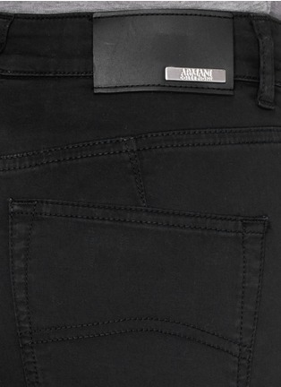 Detail View - Click To Enlarge - ARMANI COLLEZIONI - High waist cotton chinos