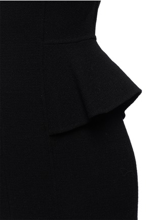 Detail View - Click To Enlarge - ARMANI COLLEZIONI - Double wool crepe peplum dress