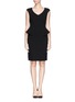 Main View - Click To Enlarge - ARMANI COLLEZIONI - Double wool crepe peplum dress