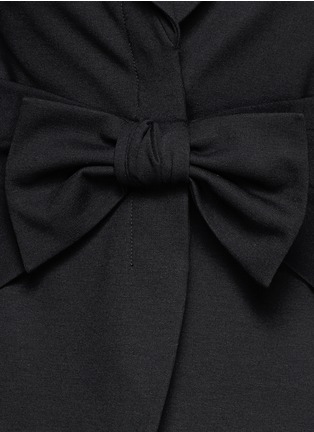 Detail View - Click To Enlarge - ARMANI COLLEZIONI - Bow front Milano knit jacket