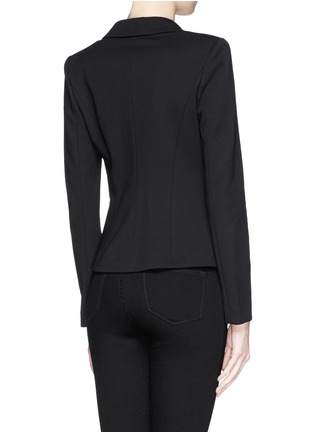 Back View - Click To Enlarge - ARMANI COLLEZIONI - Bow front Milano knit jacket