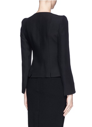 Back View - Click To Enlarge - ARMANI COLLEZIONI - Cady crepe tailored jacket