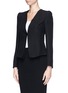 Front View - Click To Enlarge - ARMANI COLLEZIONI - Cady crepe tailored jacket