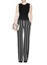 Figure View - Click To Enlarge - ARMANI COLLEZIONI - Side zip silk-blend tank top