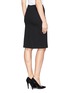 Back View - Click To Enlarge - ARMANI COLLEZIONI - Stretch gabardine pencil skirt